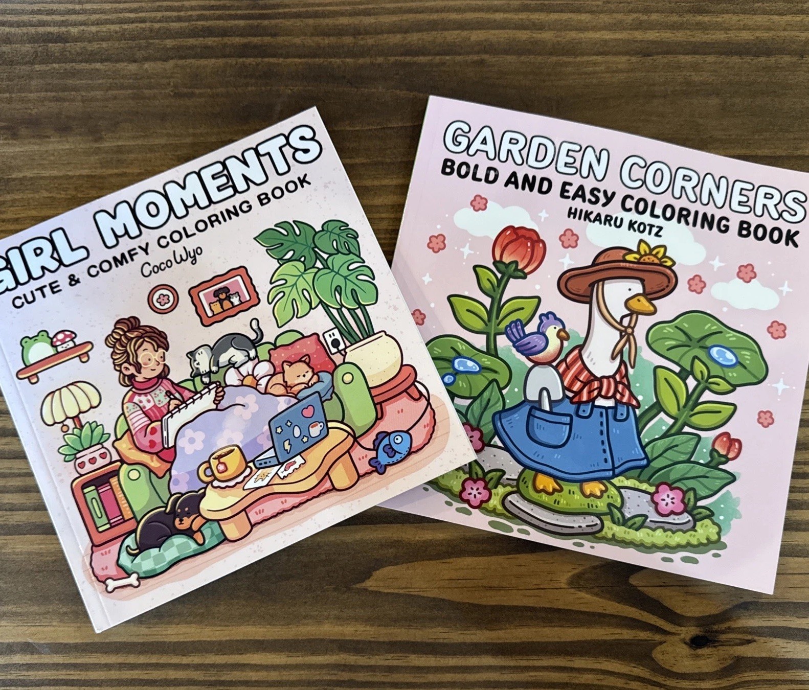 Coco Wyo Cozy Girl Moments & Hikaru Klotz Garden Corner Paperback Coloring Books