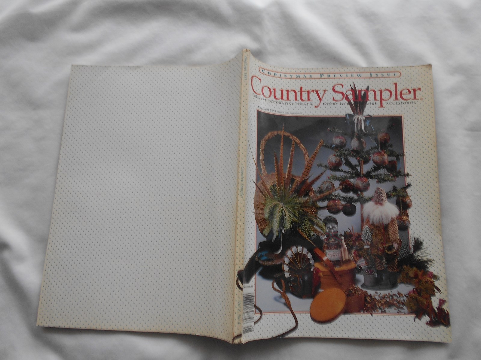 COUNTRY SAMPLER Magazine-AUGUST/SEPTEMBER,1991-CHRISTMAS PREVIEW ISSUE
