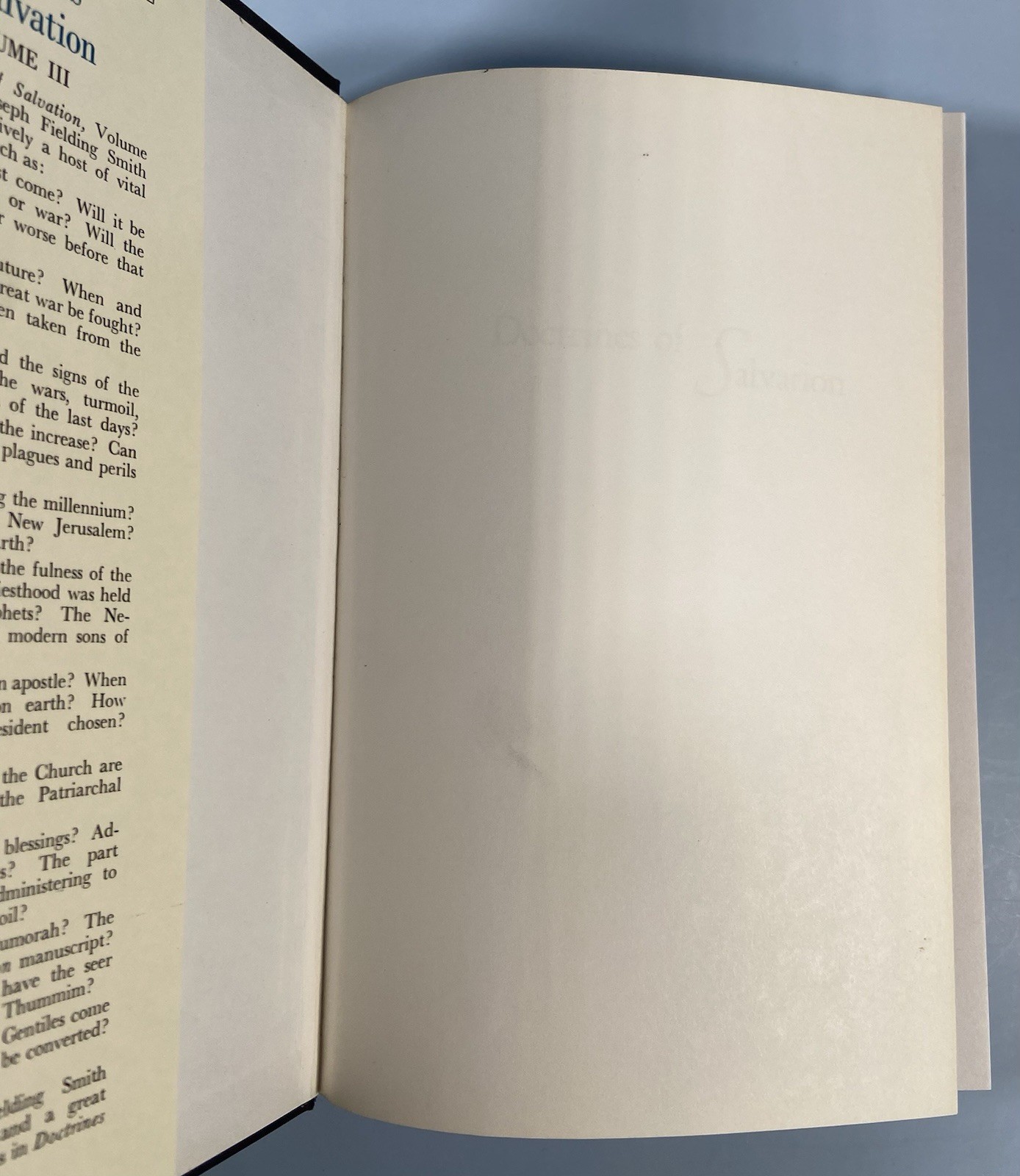 Doctrines of Salvation by Joseph Fielding Smith compete set Vol 1-3, HC/DJ, LDS
