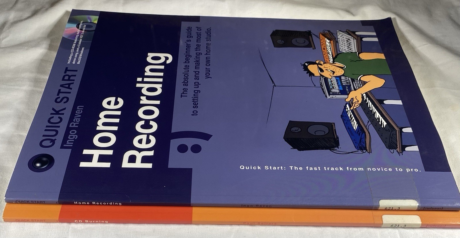 CD Burning Home Recording Quick Start Paperback + CD ROM Ex Library Lot
