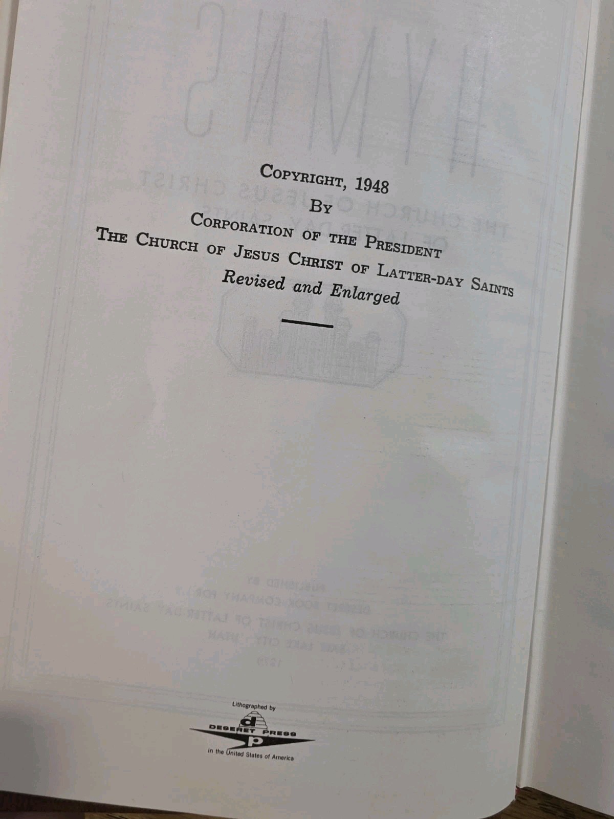 Hymns The Church Of Jesus Christ Of Latter-Day Saints Mormon LDS Hardback