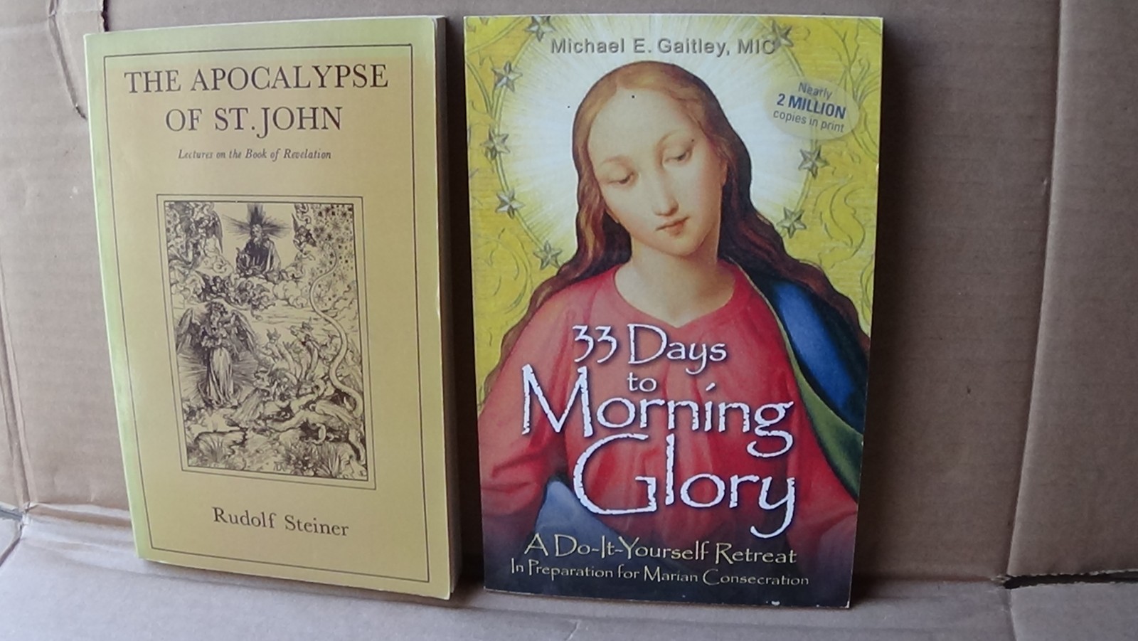 Rudolph Steiner The Apocalypse Of St. John Paperback book & 33 days of morning
