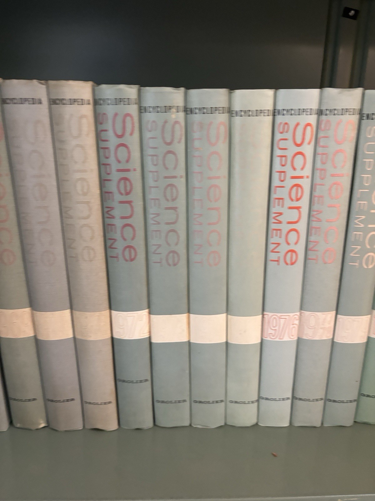 Vintage Grolier Encyclopedia Science Supplement Set – 1964 through 2004