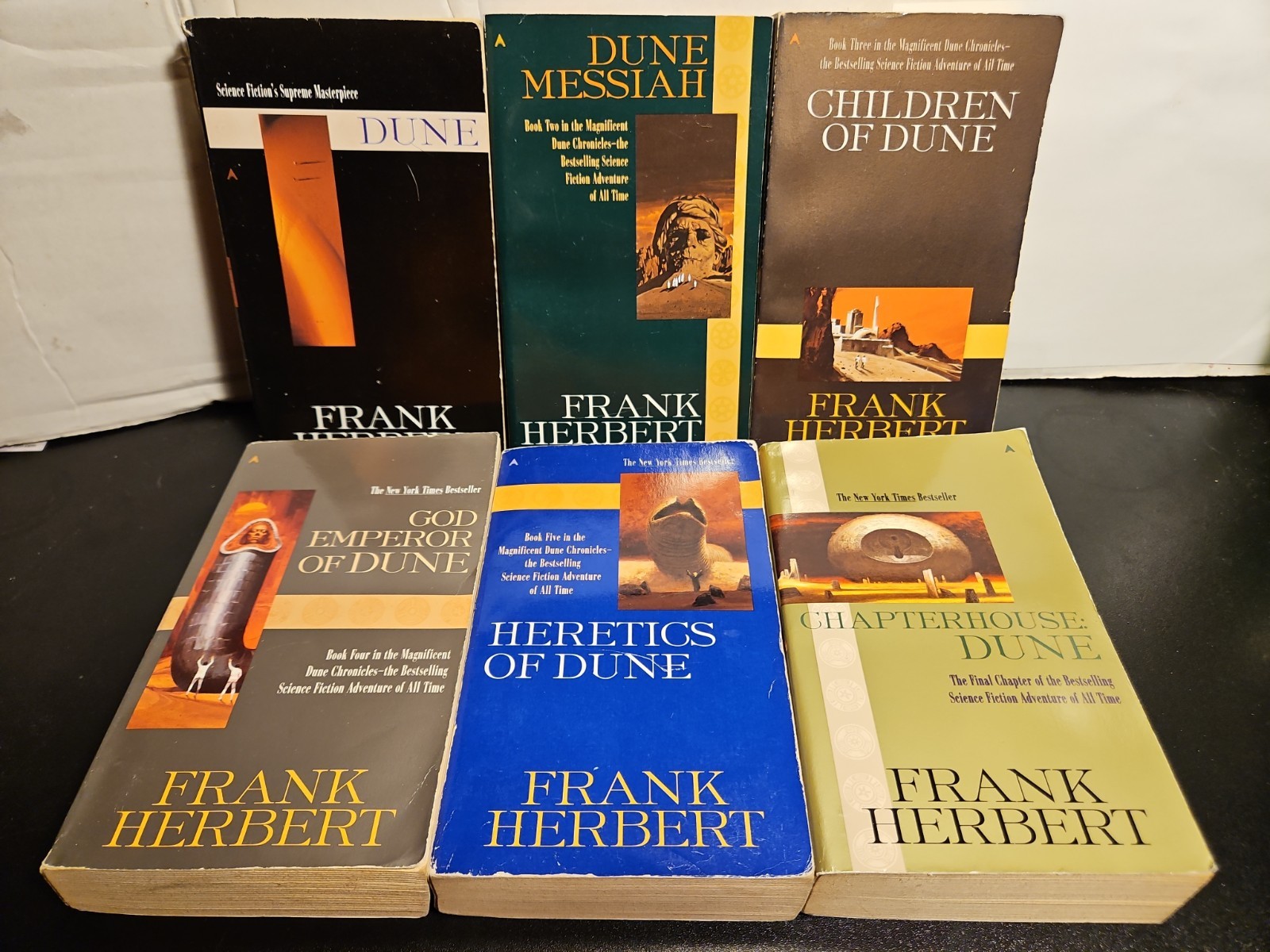 Complete Set Series Lot of 6 Six Dune Vintage SciFi PB books by Frank Herbert