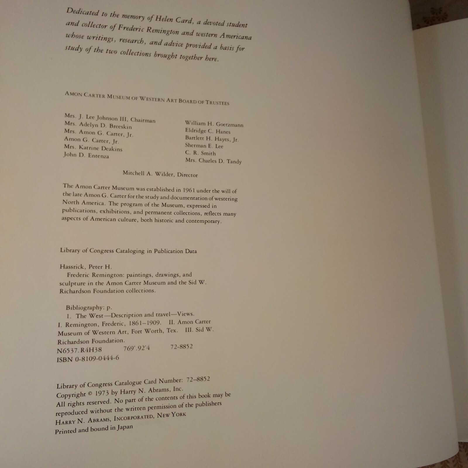 Frederic Remington Text by Peter Hassrick Western Artist