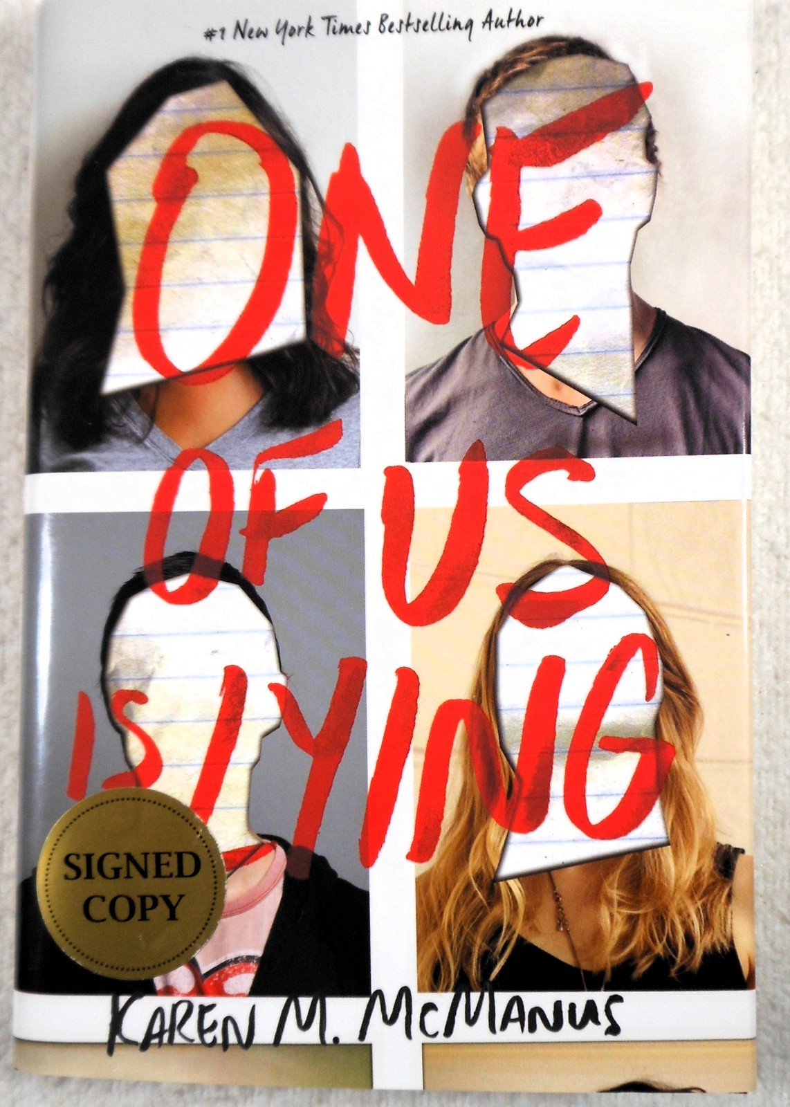 ONE OF US IS LYING – Karen M. McManus (SIGNED 2017 Hardcover, 1st Ed/1st Print)