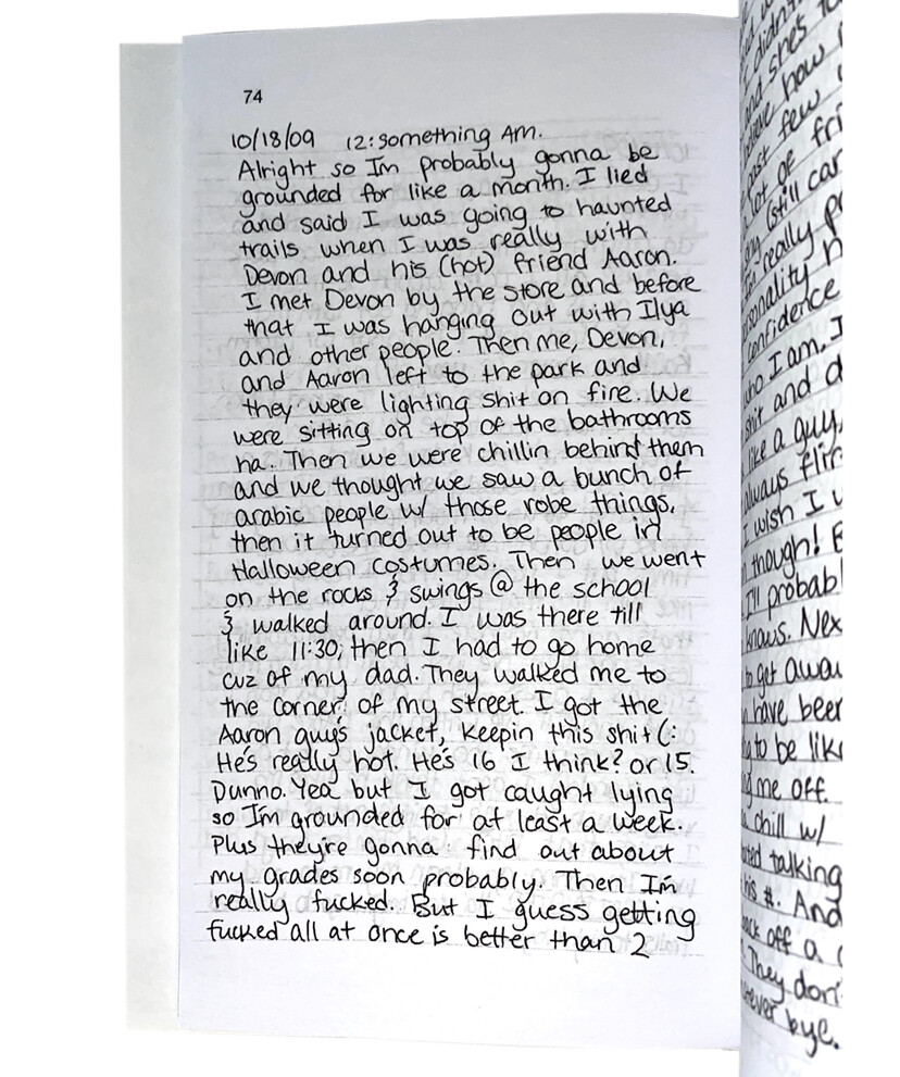 2008-2009 Used Handwritten Diary Dina Lilys Journal print copy vintage 103 pages