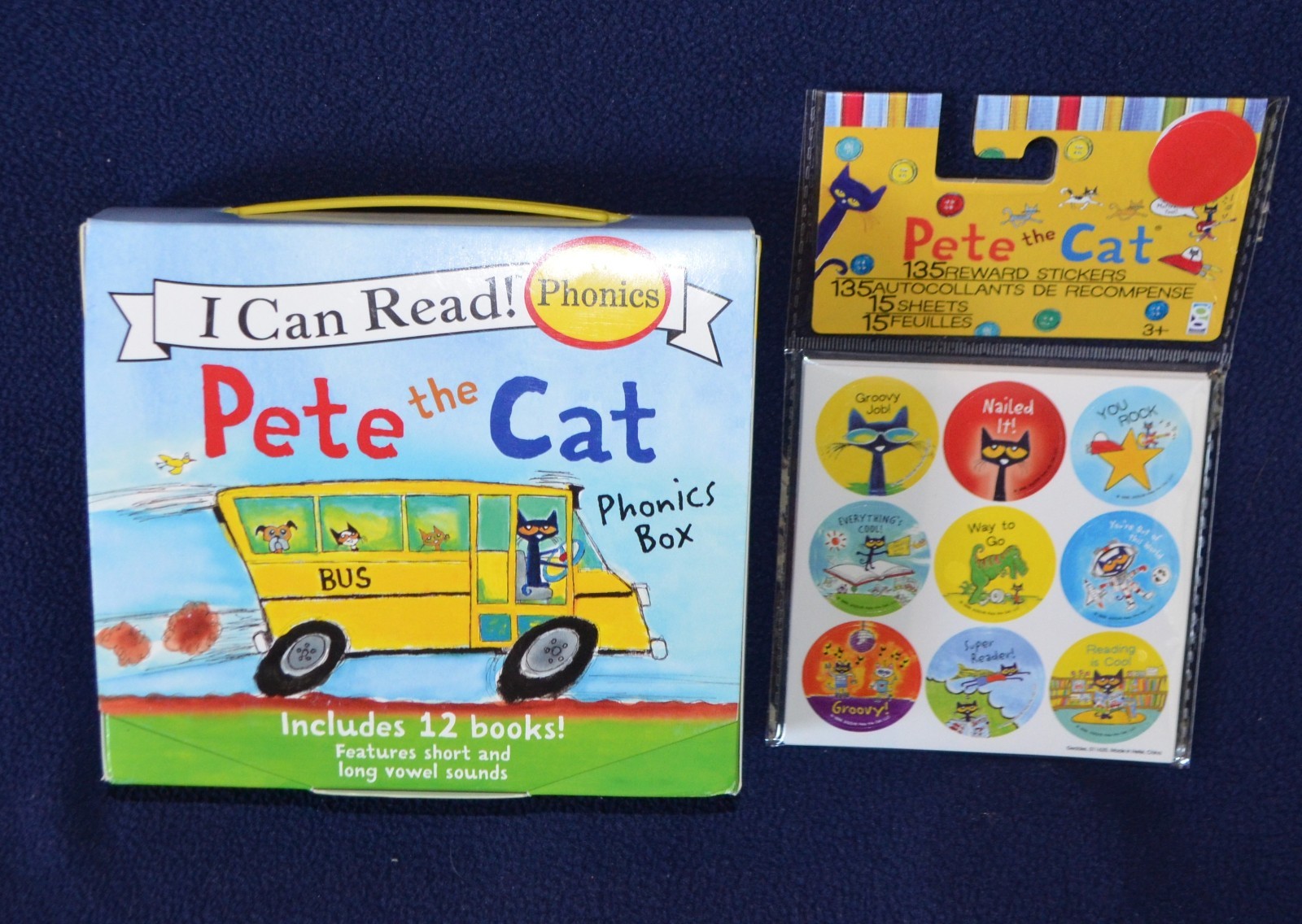 Pete the Cat I Can Learn to Read Readers Phonics Boxed Set 12 books + Bonus Lot