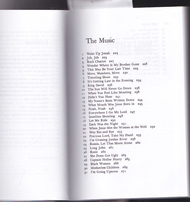 Negro Folk Music USA (Dover Books On Music: Folk Songs) by Harold Courlander LN