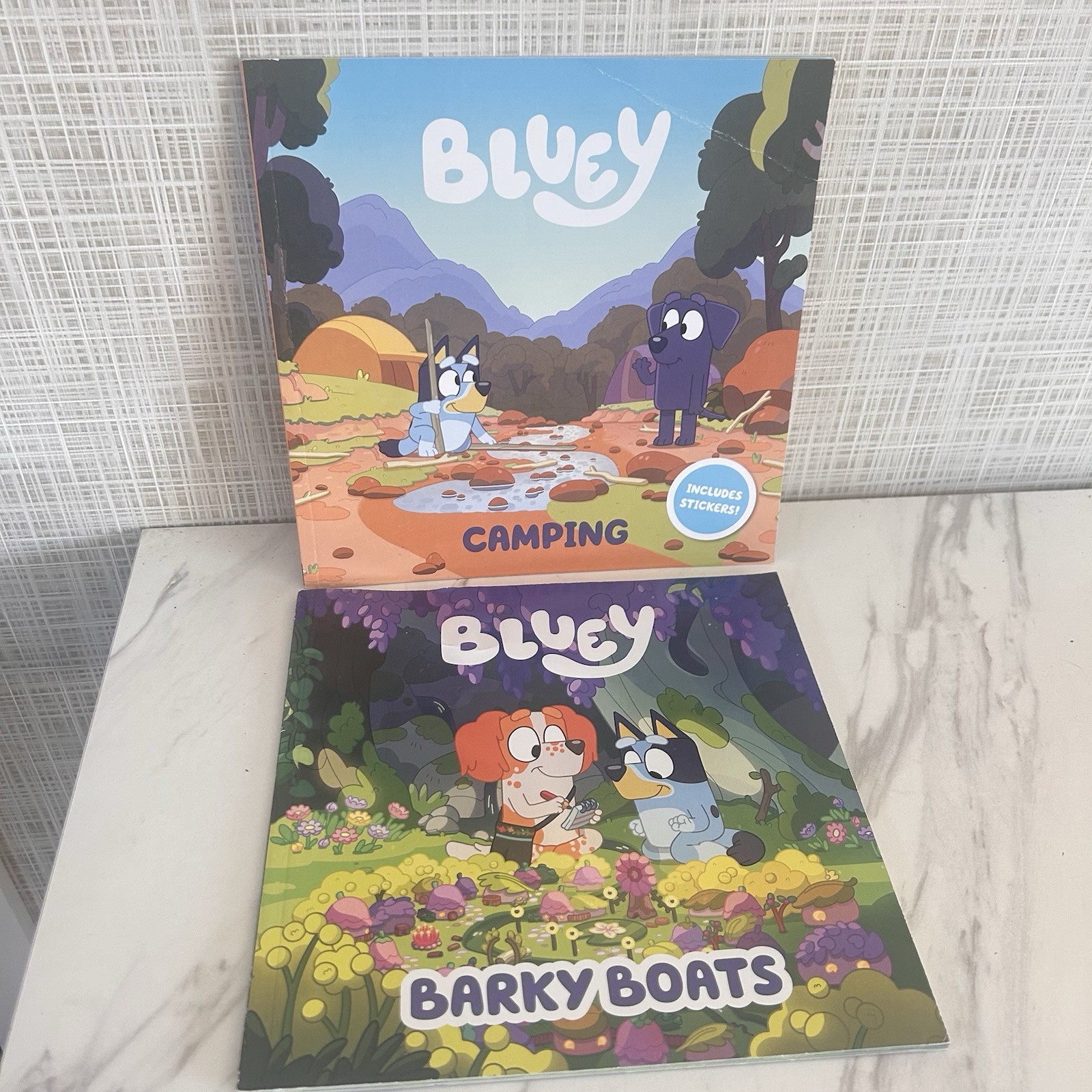 Bluey Bundle Barky Boats & Camping Intact Stickers Ludo BBC Studios Ages 3-5