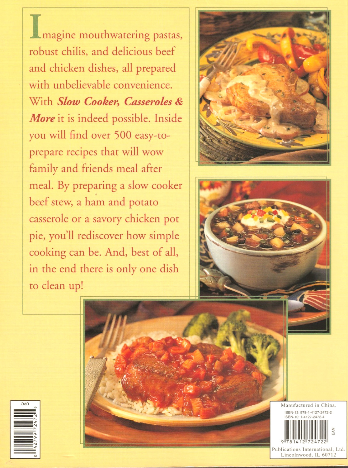 Favorite Brand Name Slow Cooker, Casseroles & More recipe book, 380 Pages, 2002