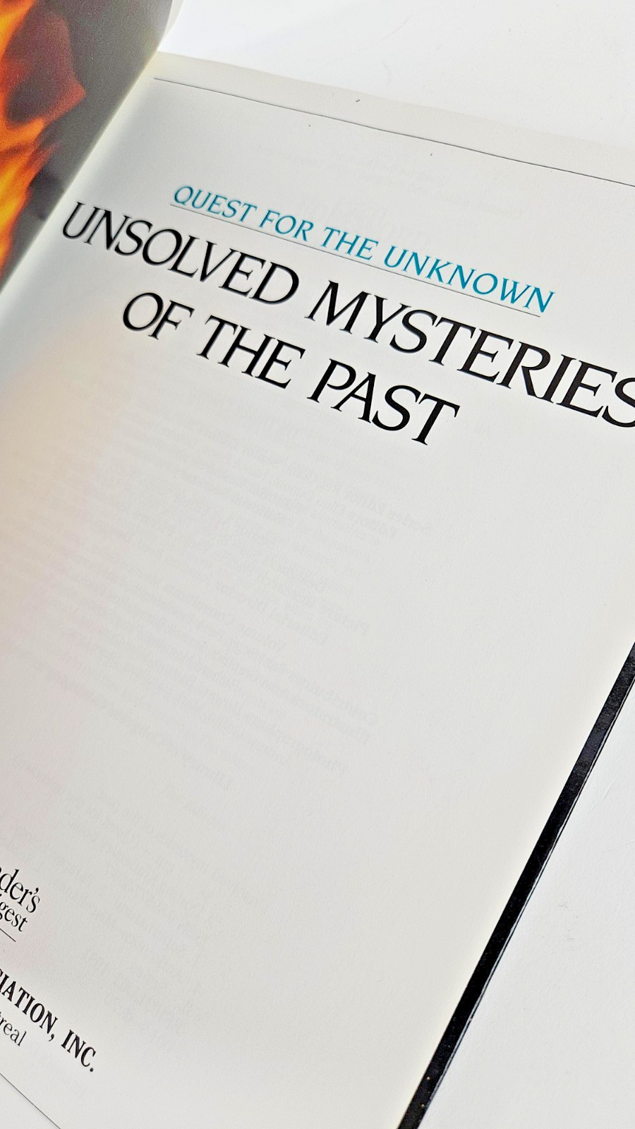Unsolved Mysteries of the Past Illustrated Hardcover 1991 Edition Readers Digest