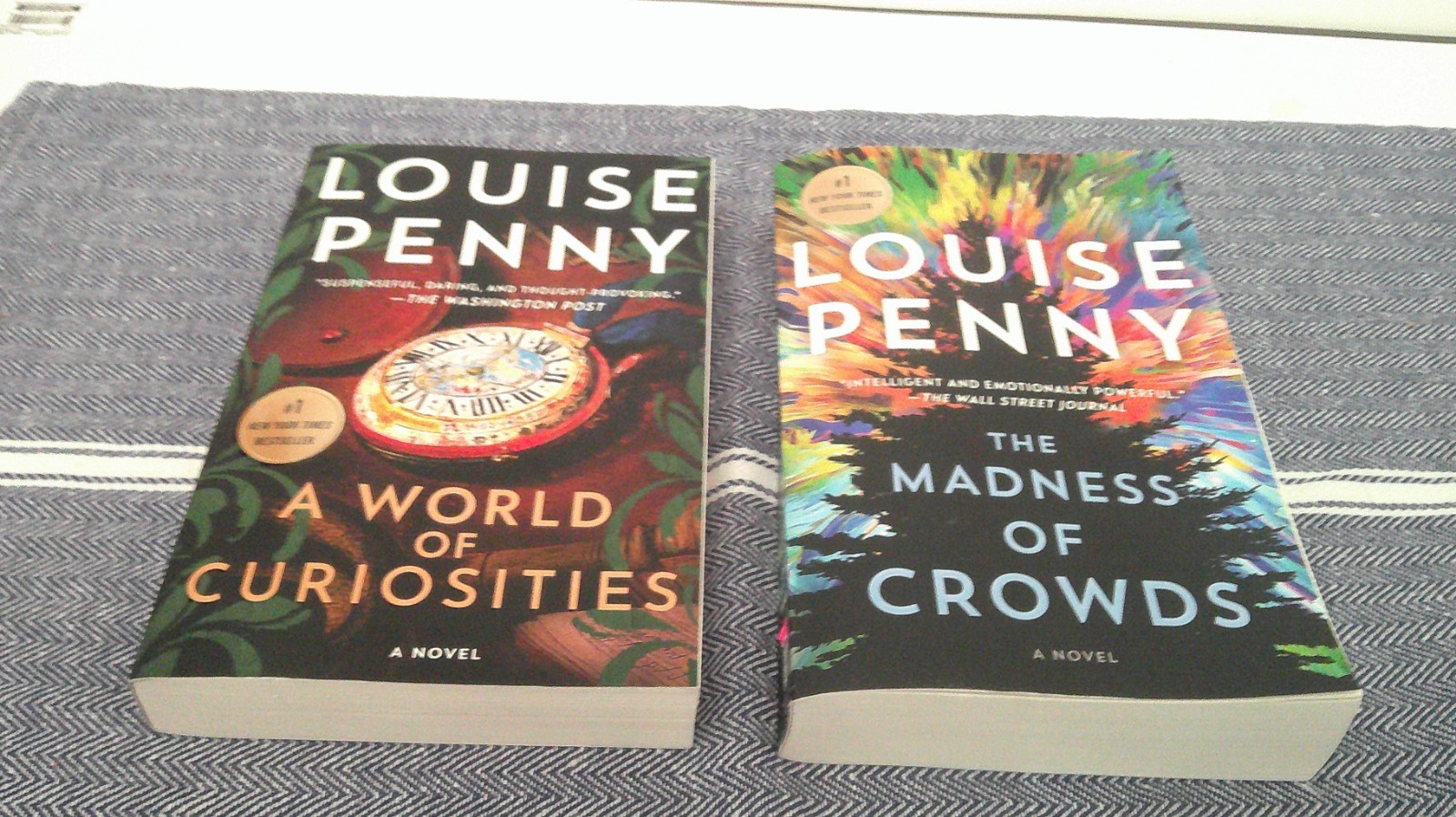 Louise Penny Lot of 2 Paperbacks The Madness of Crowds World of Curiosities