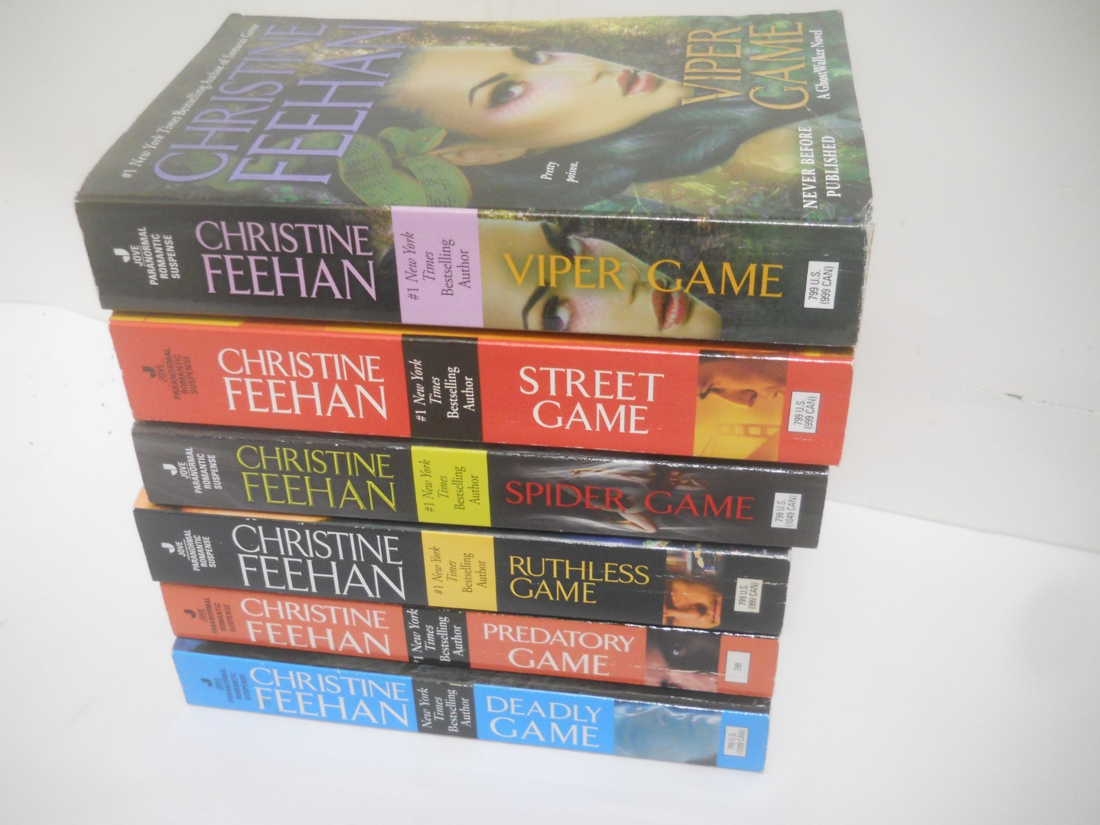 Christine Feehan Ghostwalker Series Lot of 6 Fine paperbacks~ Fast S&H
