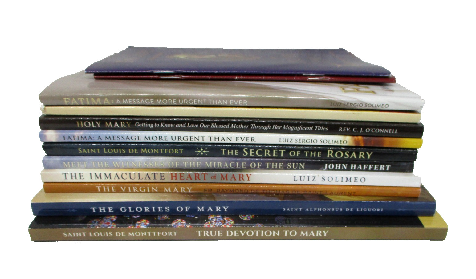Religion book lot Glories of Mary, Fatima, Secret of Rosary, Miracle of Sun