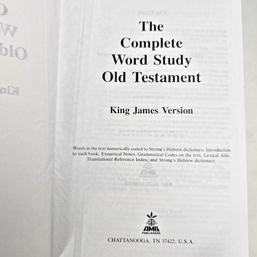 The Complete Word Study Zodhiates Old Testament KJV AMG HB Bible Study HC Book