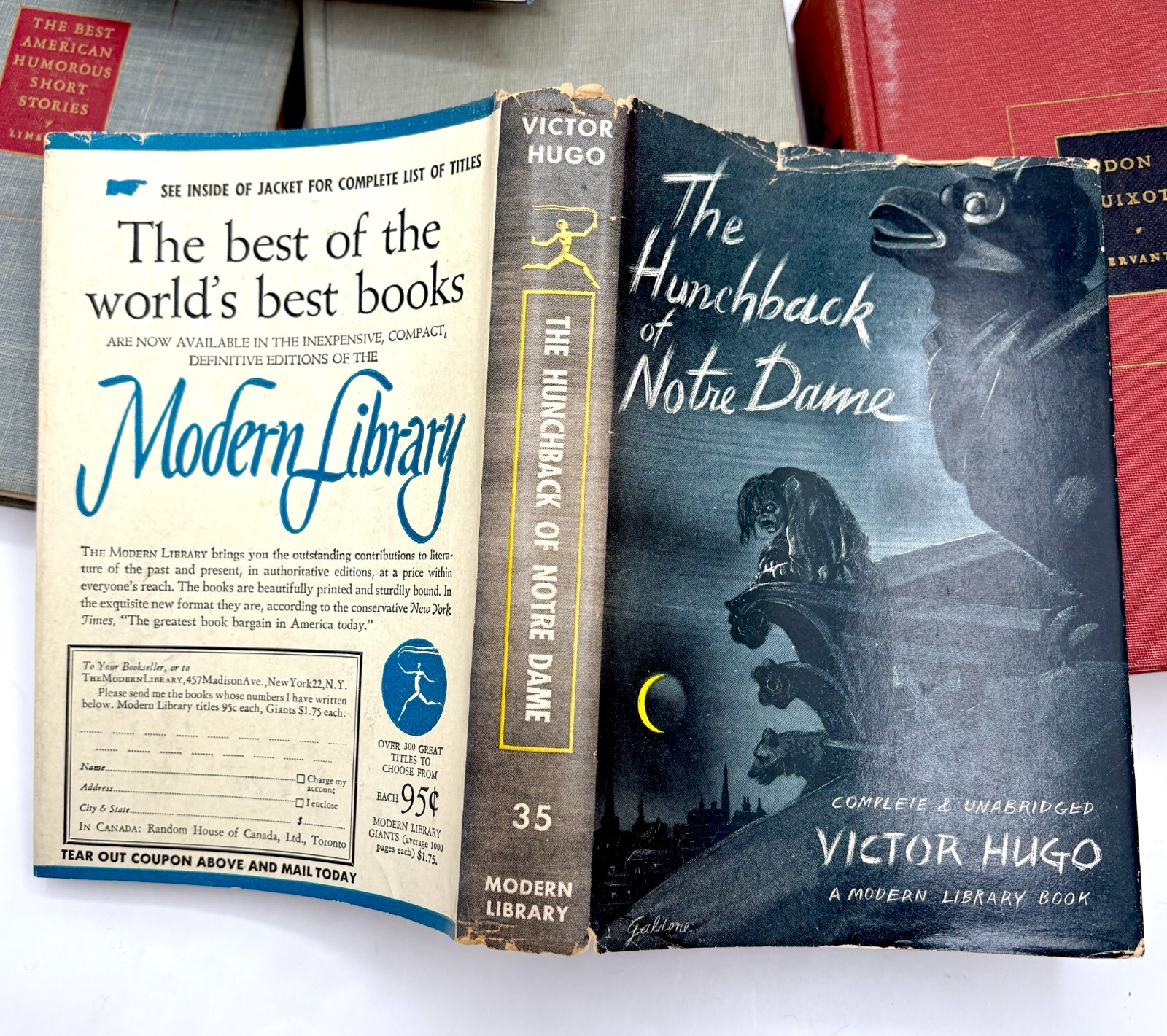Five Vintage Modern Library Books, Published 1940s-50s