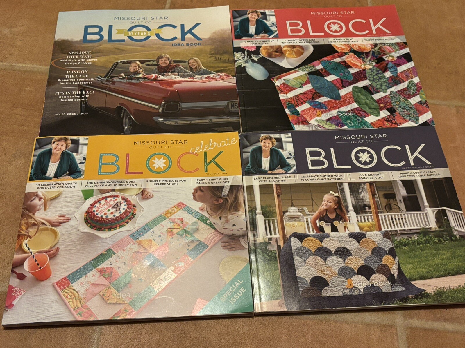 Lot 4 Missouri Star Quilt Co. BLOCK Idea Books Vol 6 Iss 1 2 3 2019 Vol 10 2023