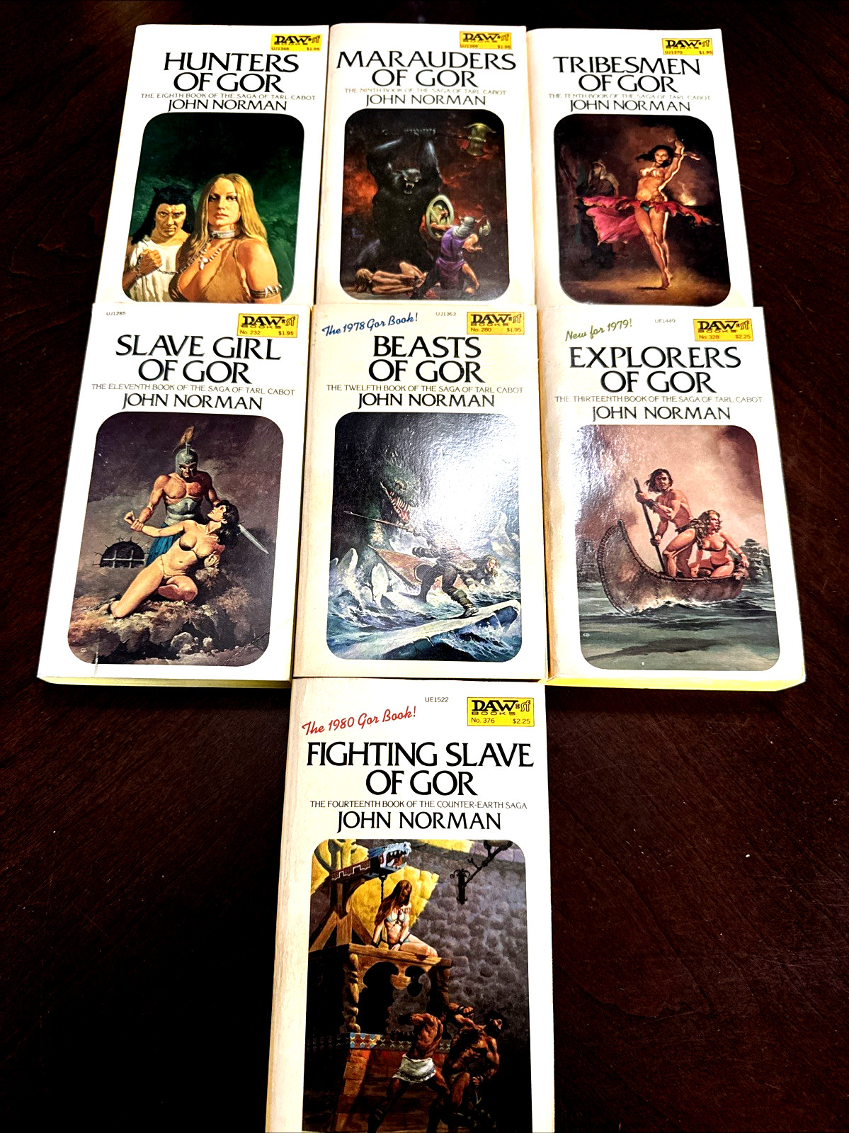 DAW GOR Vintage Sci-Fi & Fantasy Tarl Cabot Paperback Book Lot Of 7