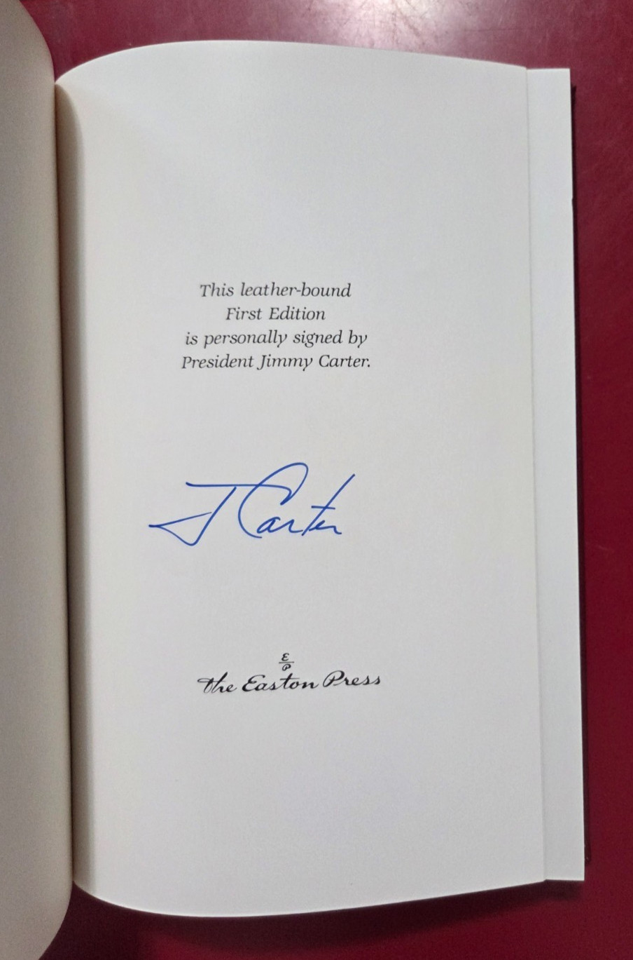 Turning Point — Jimmy Carter | SIGNED 1st Edition Easton Press 1992 Leather HC
