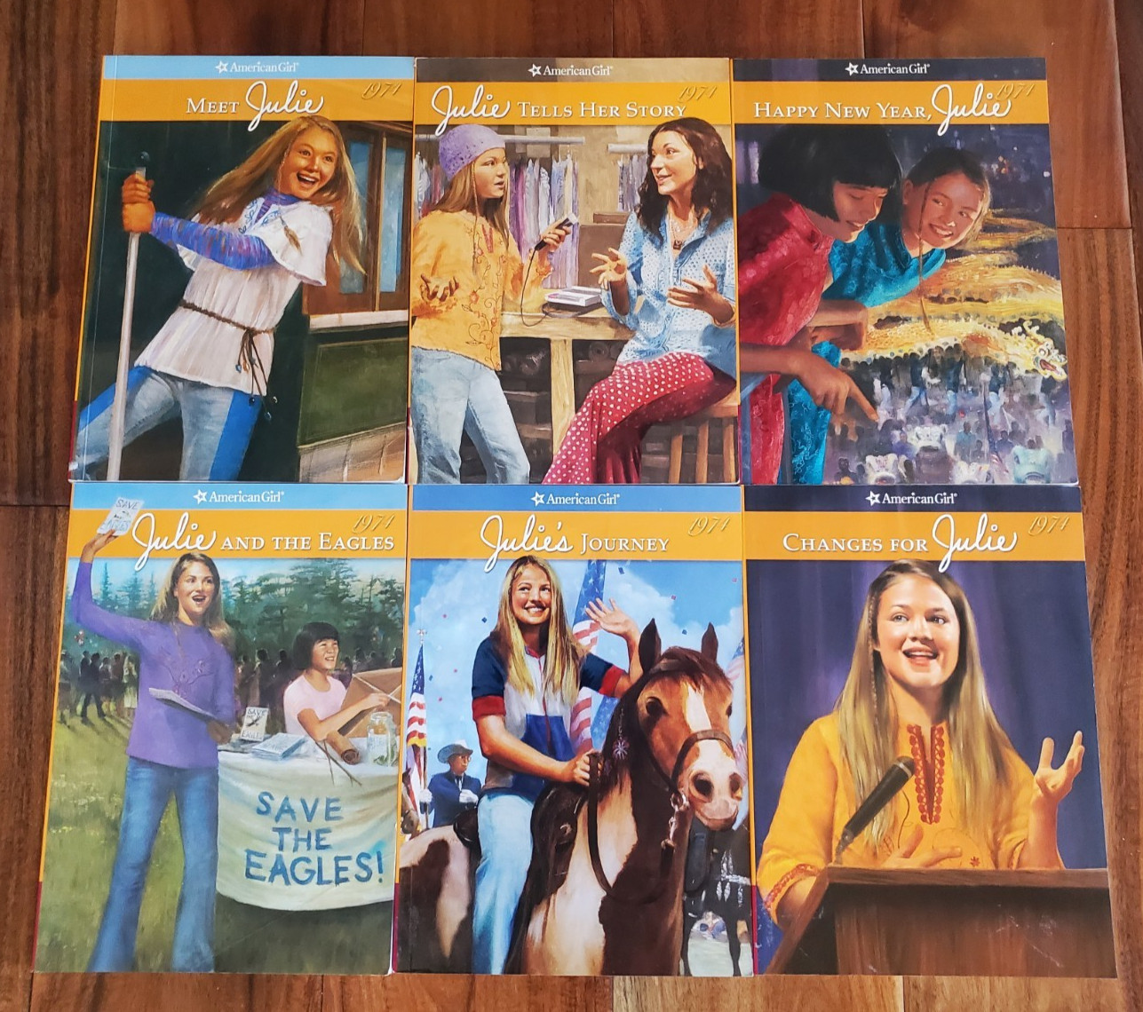 1974 JULIE American Girl Books COMPLETE Set Lot of 1-6 Excellent Cond Ages 9-12