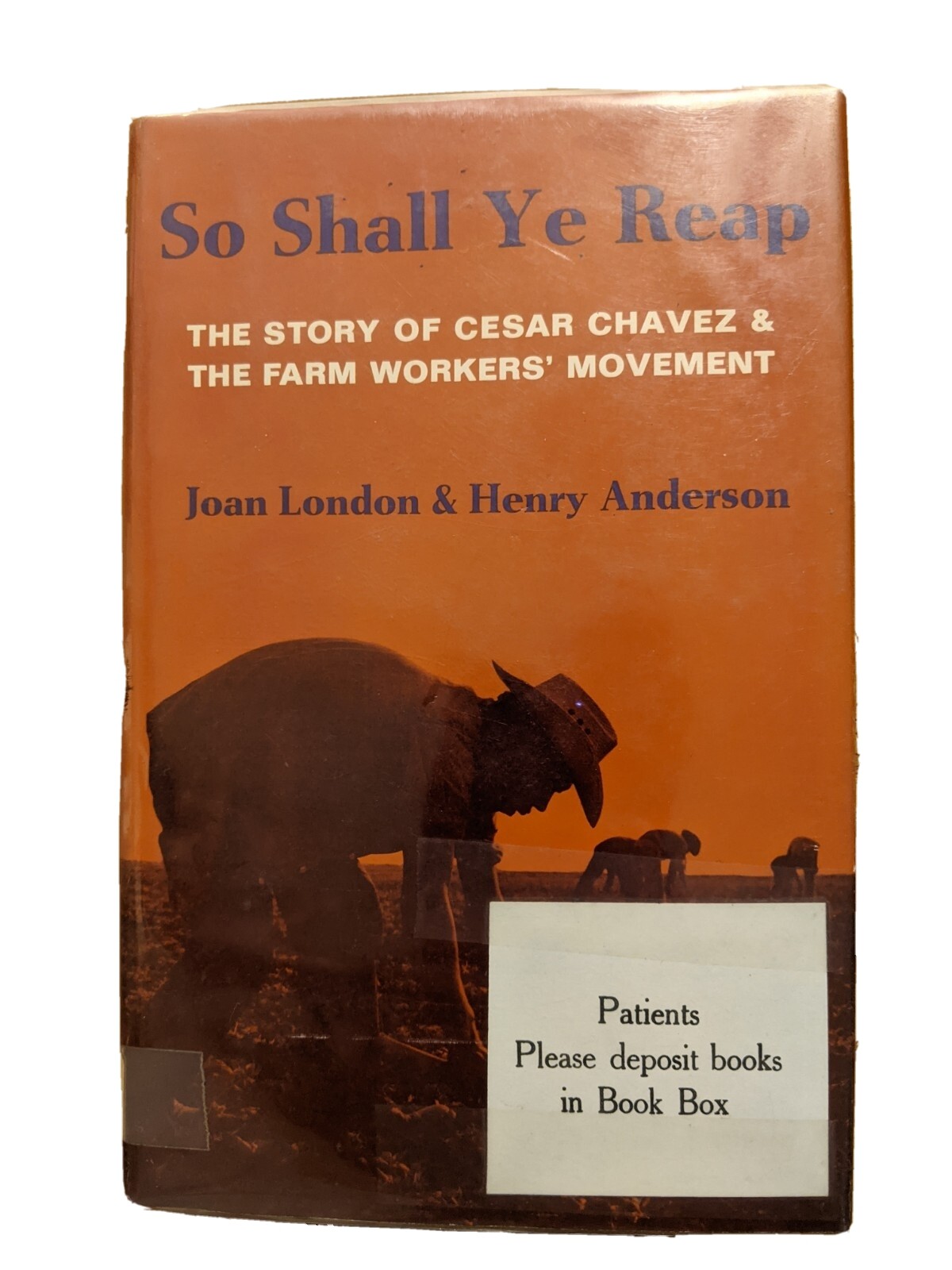 So Shall Ye Reap by Joan London and Henry Anderson 1970 First Edition 1st HCDJ