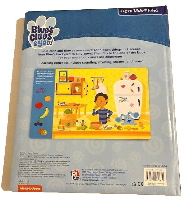 Blue’s Clues & You! First Look and Find Book 12″ for toddlers Brand New Last One
