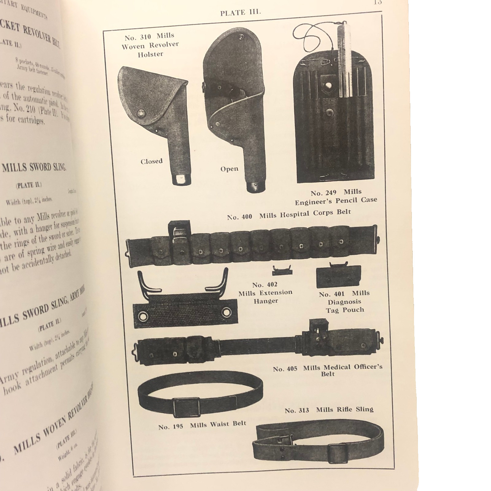 Catalog of Vintage Mills Woven Military Equipments – Mills Belt Company Catalog