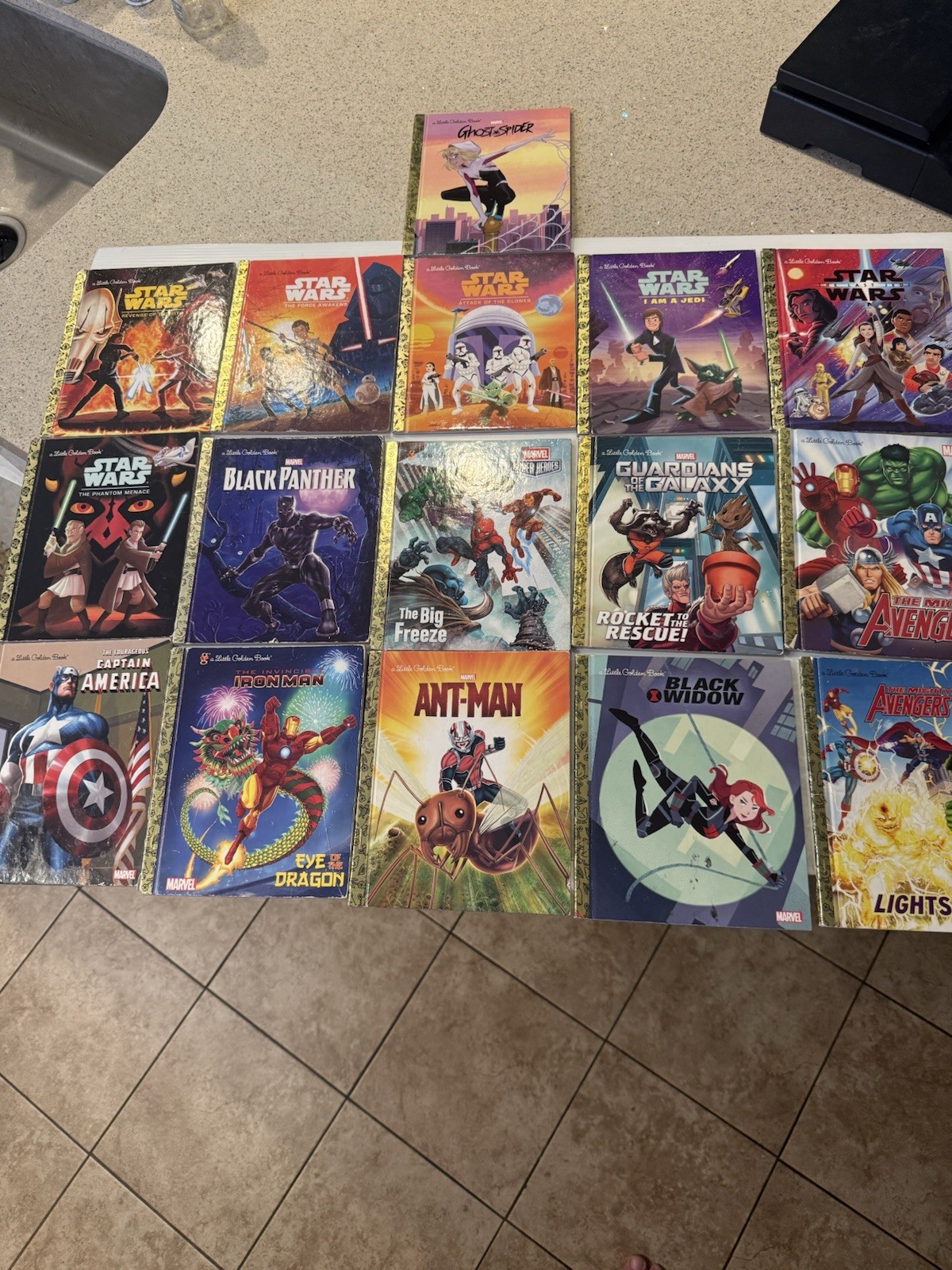 A Little Golden Book 16 Book Lot All Star Wars And Marvel