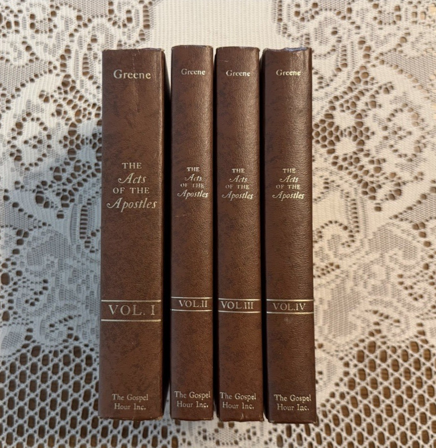 The Acts of the Apostles by Oliver B Greene COMPLETE Set Vol. 1-4 Gospel Hour HC
