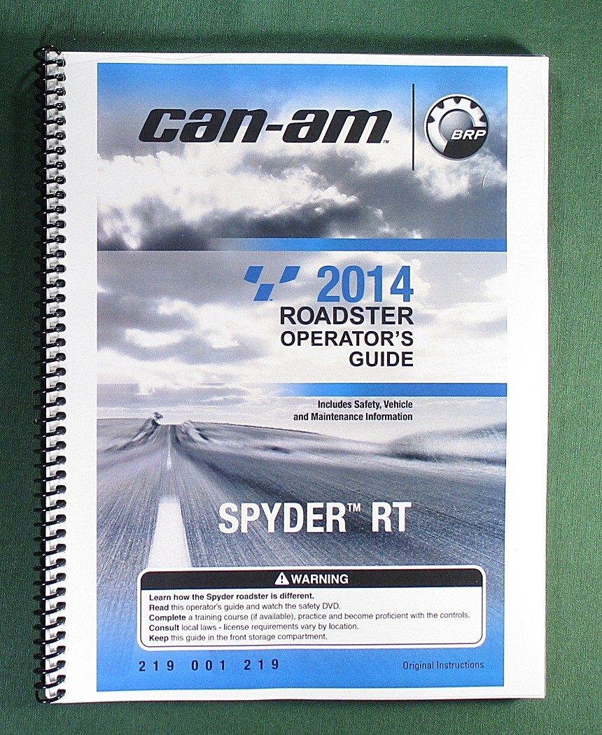 2014 Can-Am Spyder RT Operator’s Manual With Protective Covers!