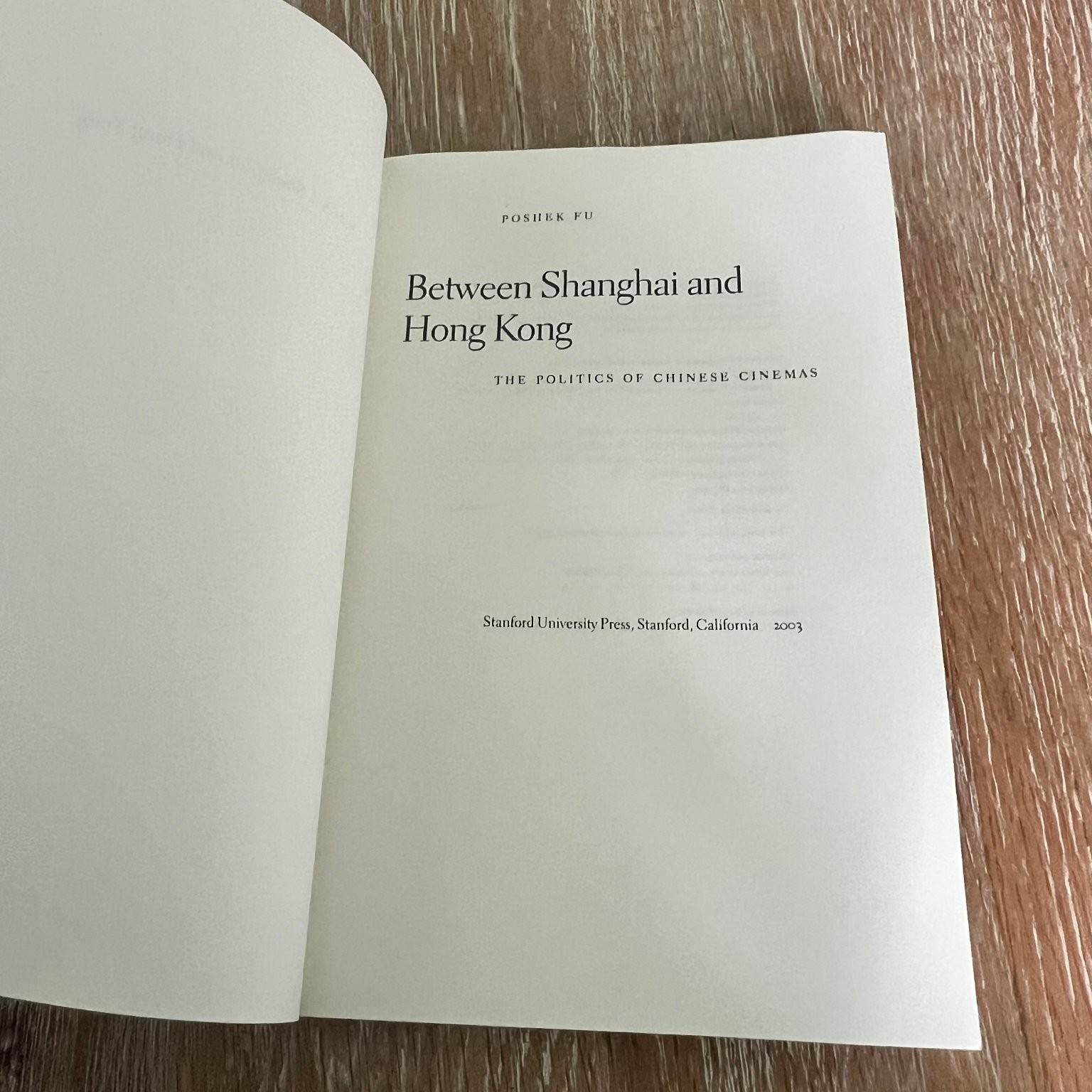 Between Shanghai and Hong Kong Poshek Fu 2003 Chinese Cinema History Stanford