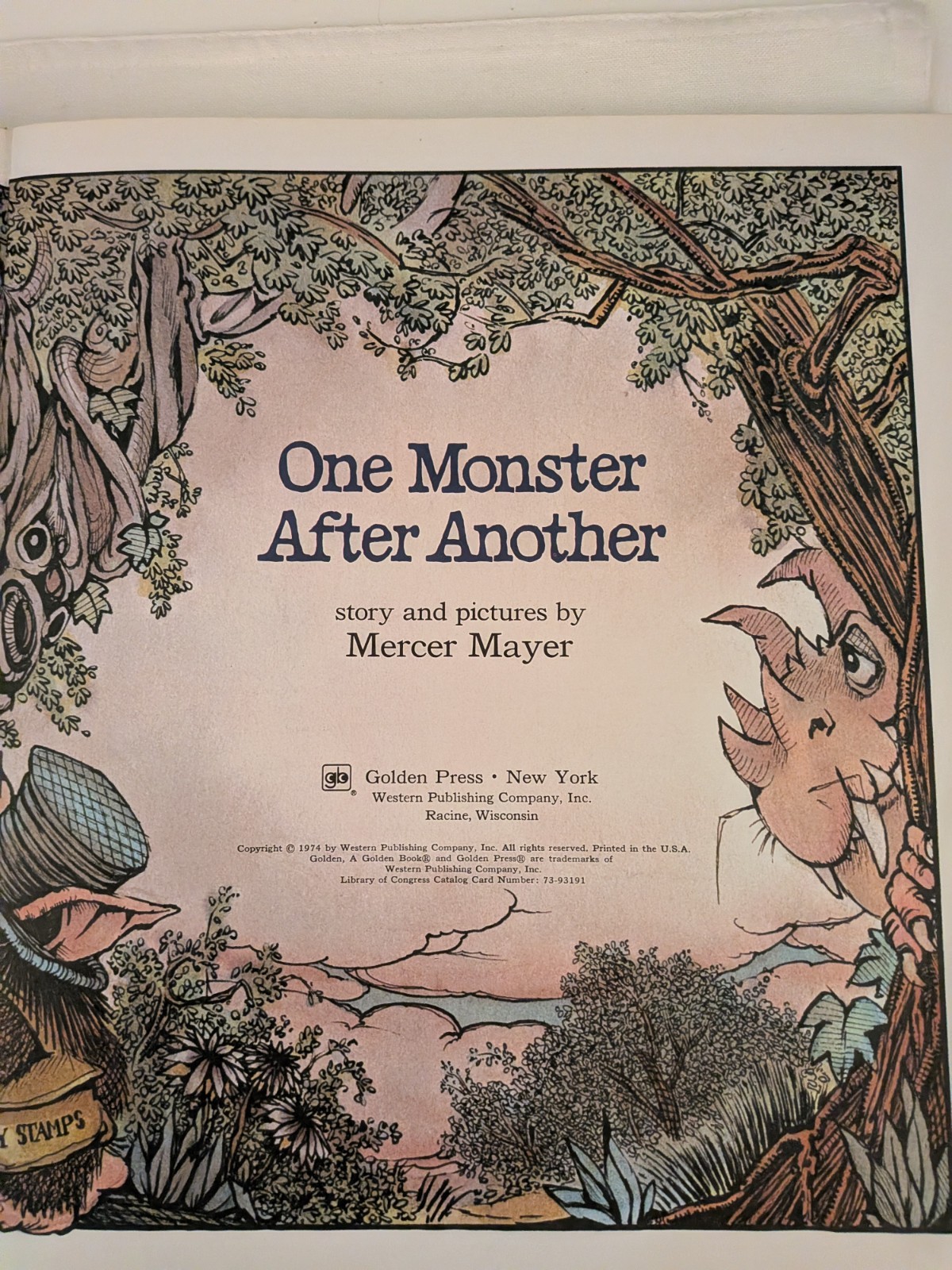 Vintage 1974 One Monster After Another Illustrated Hardcover A Golden Book 1stED
