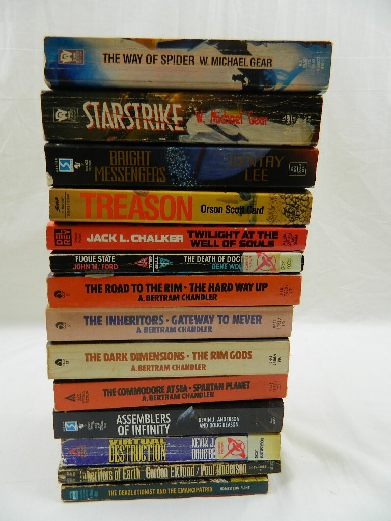 Lot of 14 Sci-fi Books Random Mixed Authors, Chandler, Card, Anderson, Gear