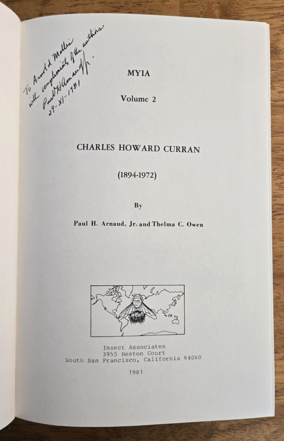 MYIA Volume 2 Charles Howard Curran by Paul H Arnaud & Thelma C Owen Inscribed