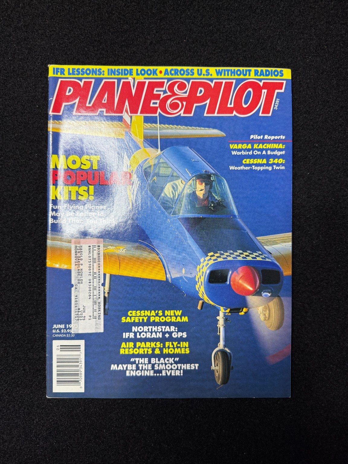 Plane & Pilot Magazine June 1993 Aviation Aircraft Flying IFR Lessons Vintage