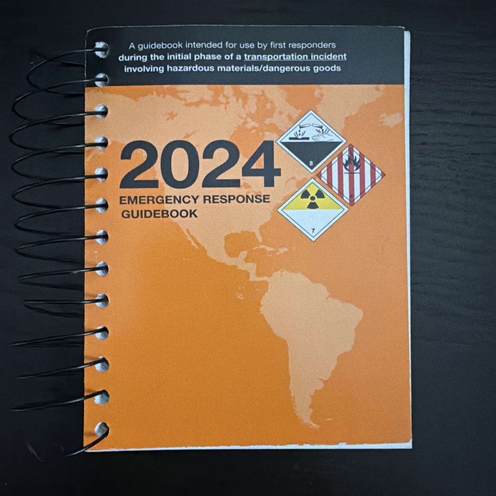 Pocket Sized 2024 Emergency Response Guidebook / Spiral Bound Paperback