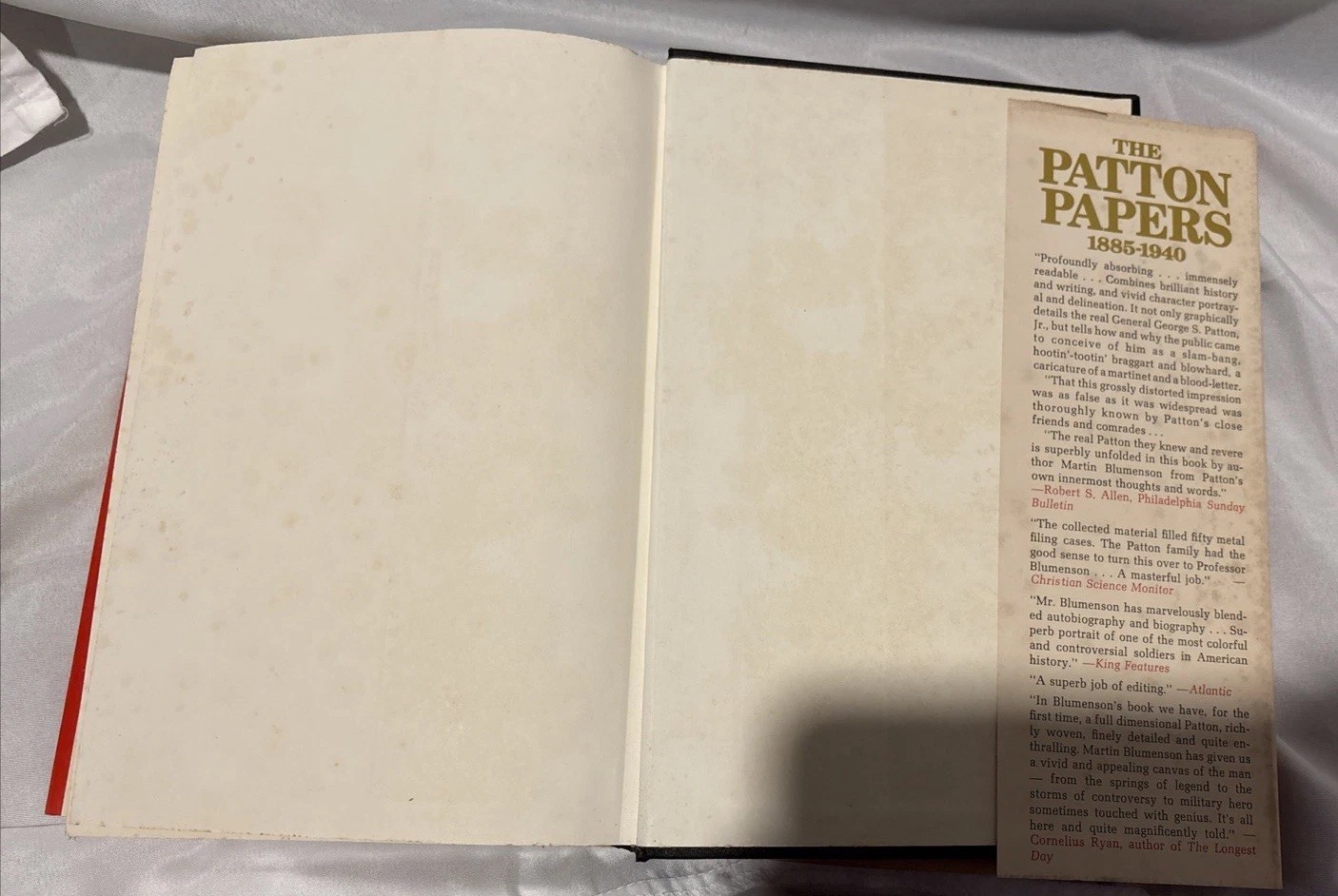The Patton Papers 1940-1945 by Martin Blumenson 1974 1st Printing HD/DJ