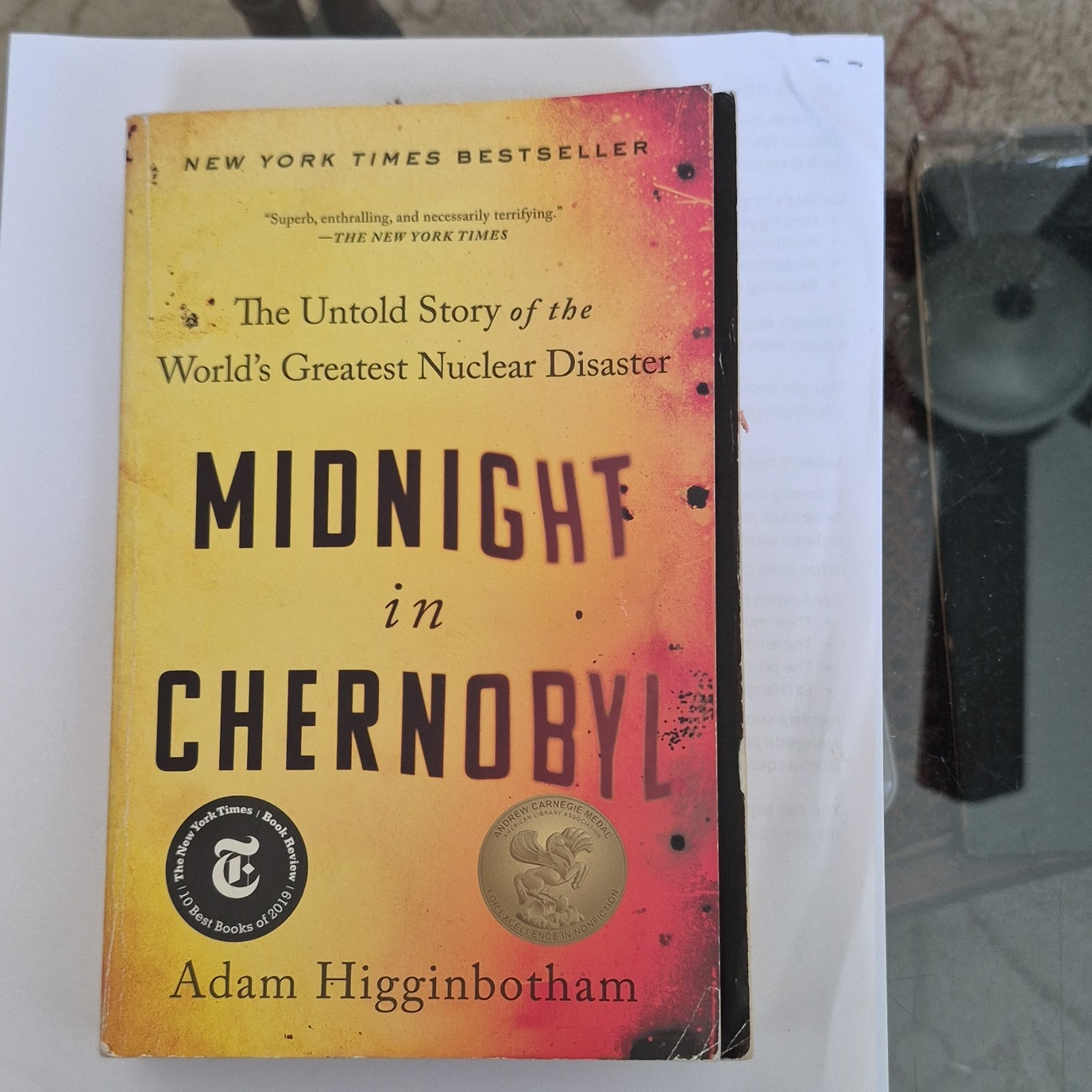 Adam Higginbotham Midnight in Chernobyl Paperback NYT Bestseller