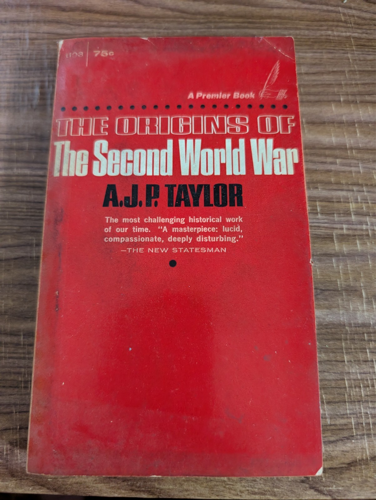 The Origins Of The Second World War – A.J.P. Taylor (1963, Paperback)