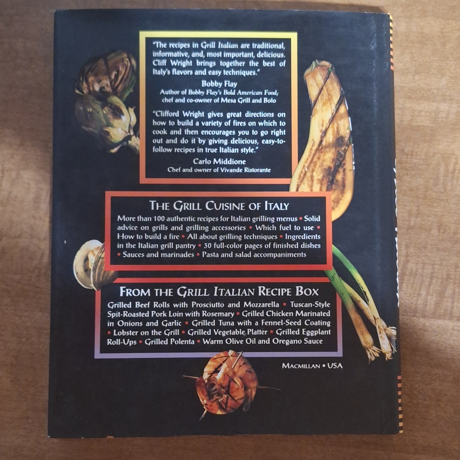 Grill Italian 100 Classic Recipes Clifford Wright Hardcover 1996 Macmillan