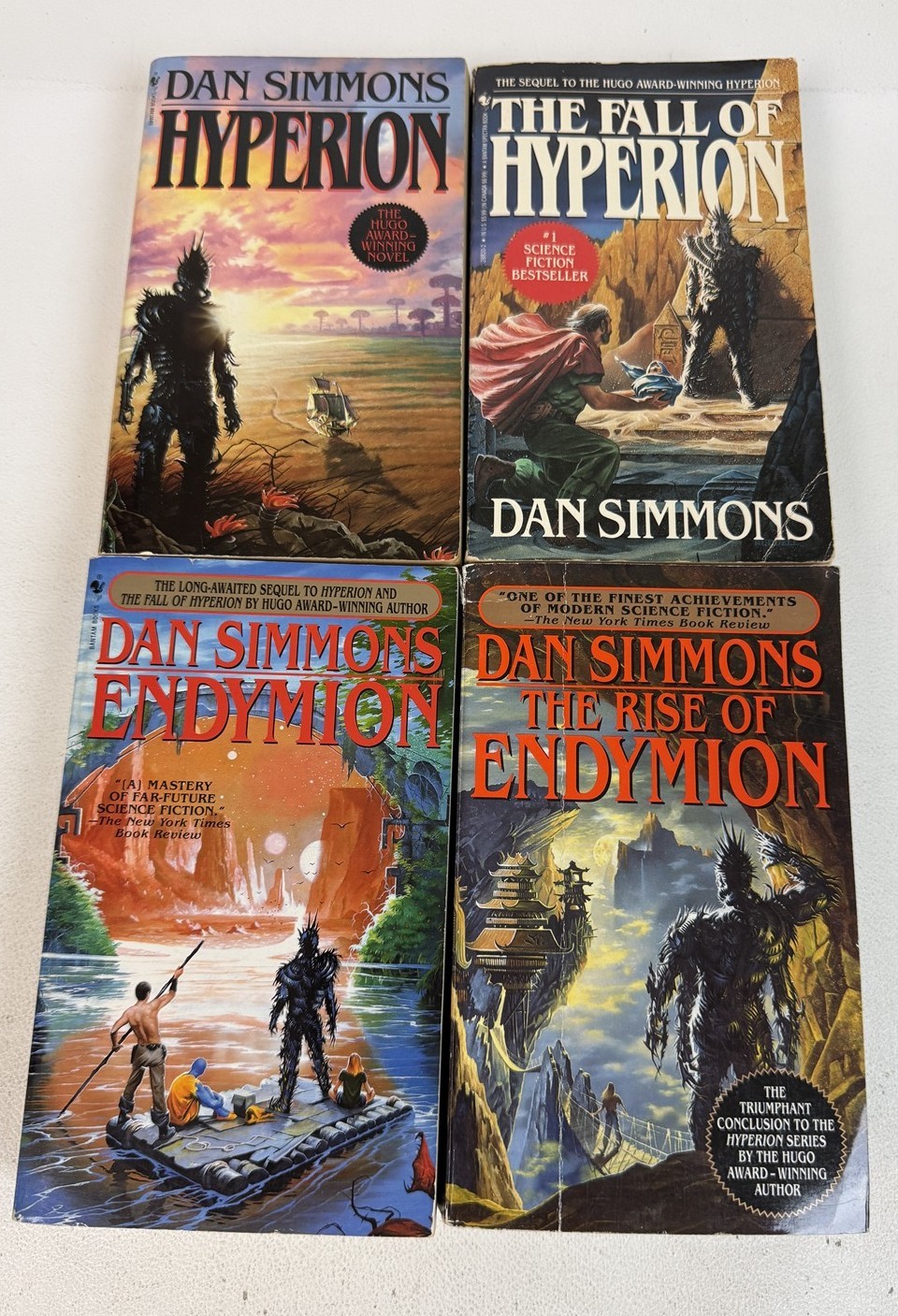 Dan Simmons Lot All 4 Hyperion Cantos Fall of Hyperion Endymion Rise of Endymion