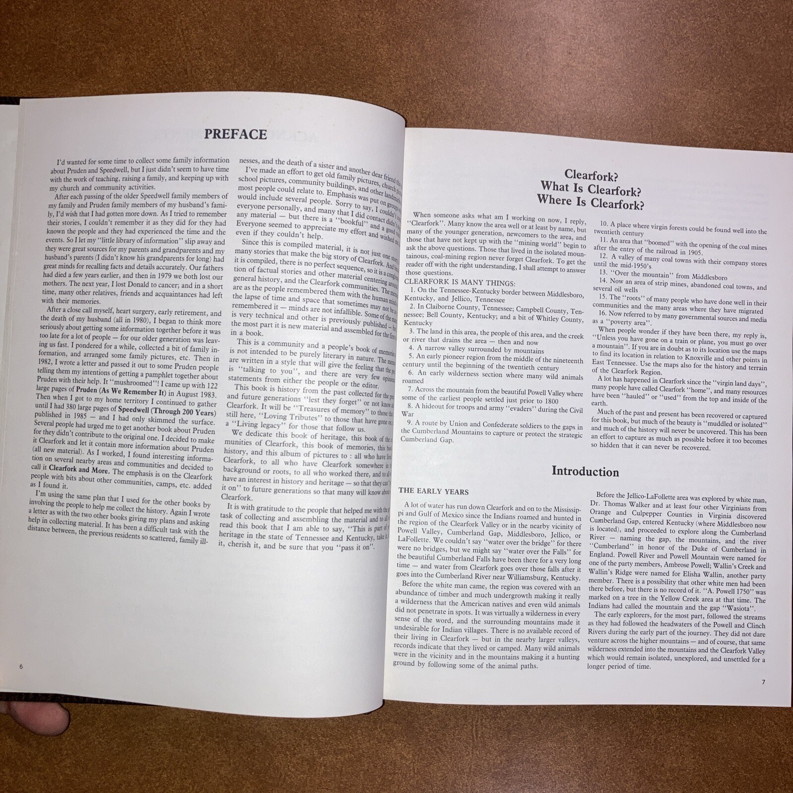 Clearfork and More History and Memories HC Bonnie M Page 1986 Tennessee