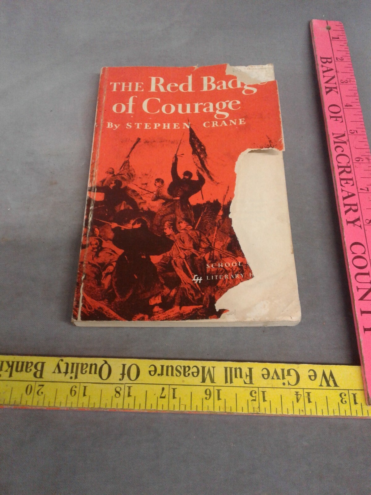 THE RED BADGE OF COURAGE by Stephen Crane a paperback book steven