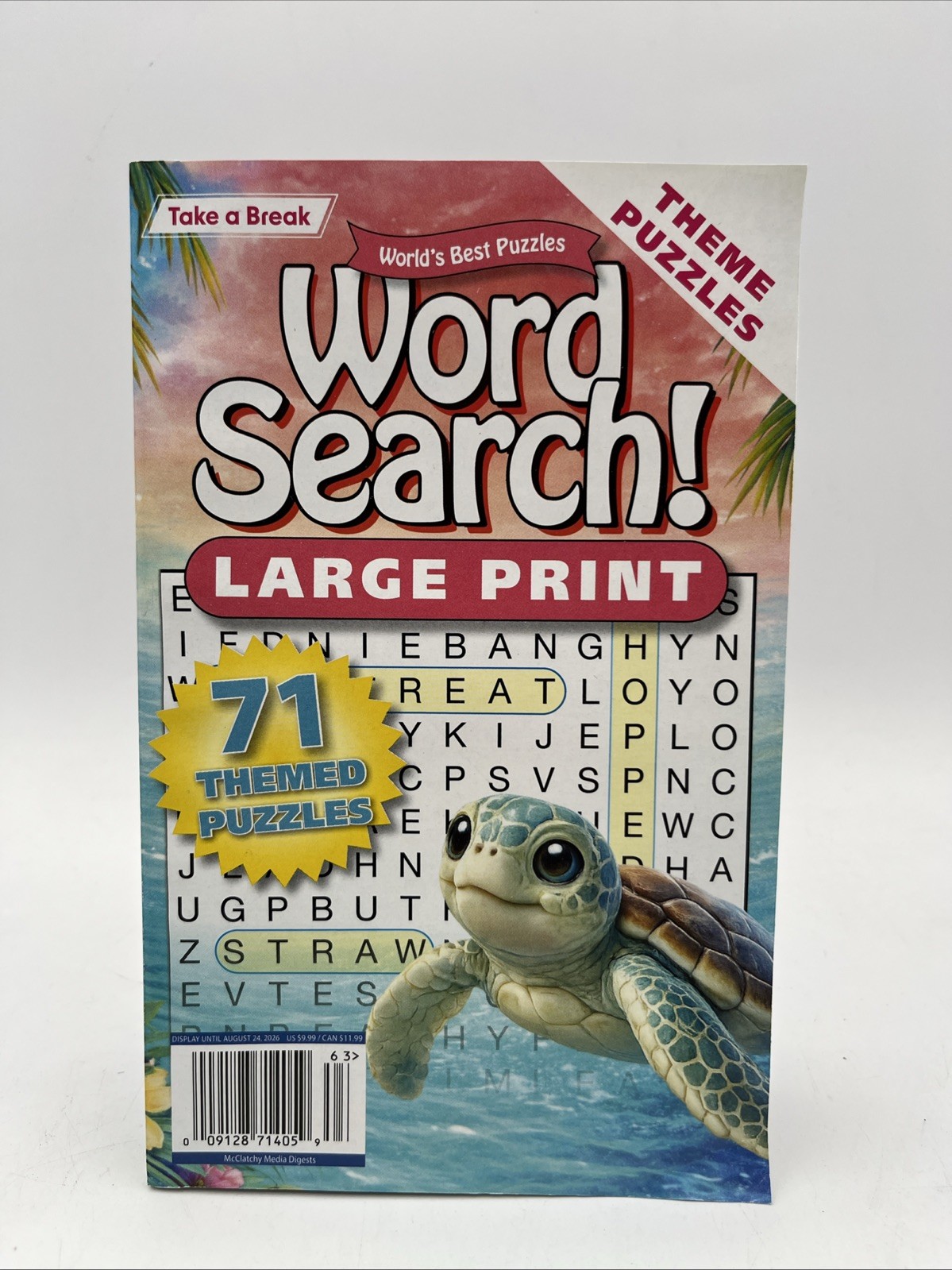 Take a Break Word Search ~ Large Print ~ 71 Themed Puzzles! ~ Aug 2026