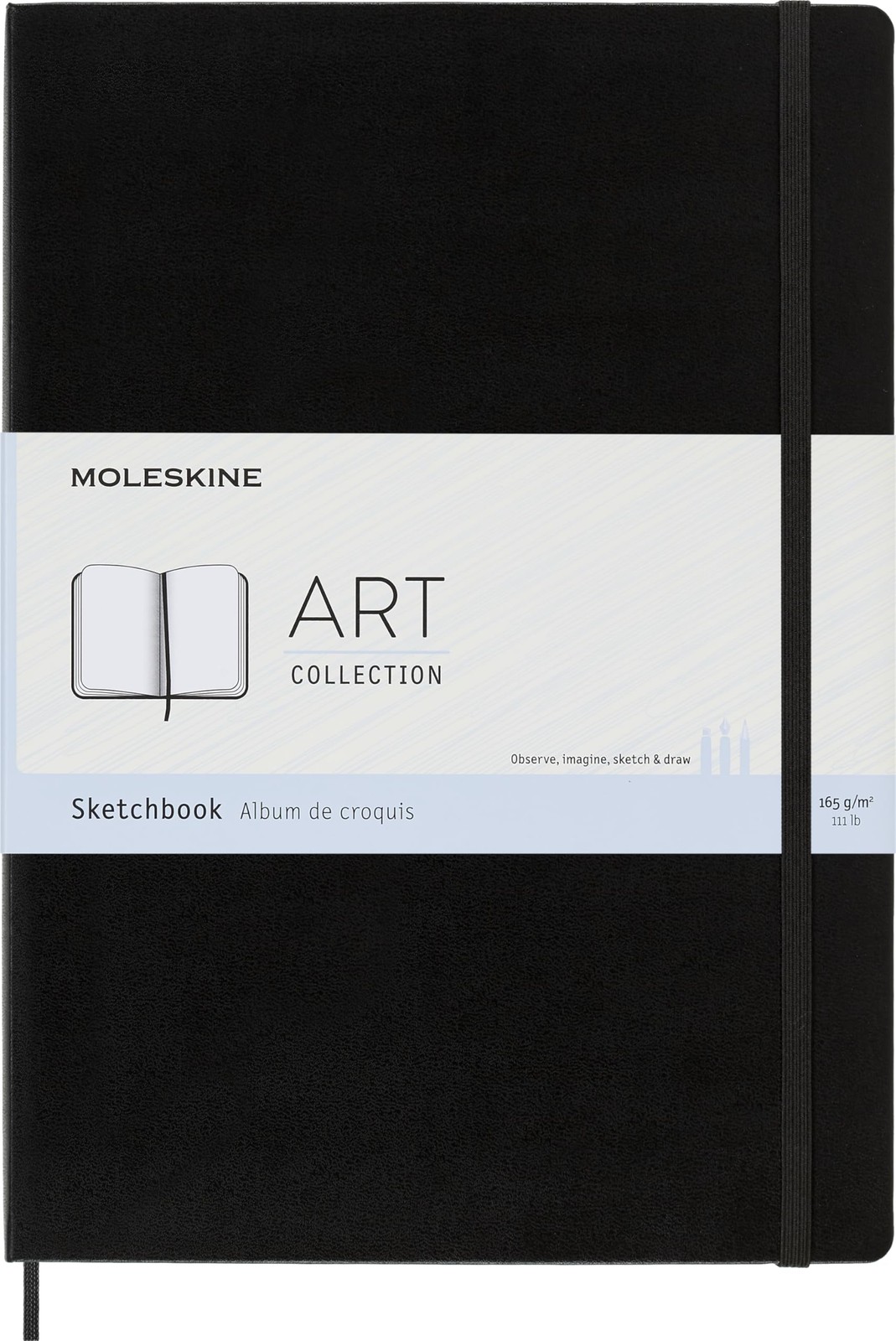 Moleskine Art Sketchbook, Hard Cover, A4 (8.25″ x 11.75″) Plain/Blank, Black,…