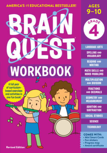 Brain Quest Workbook: 4th Grade Revised Edition (Brain Quest Workbooks) – GOOD
