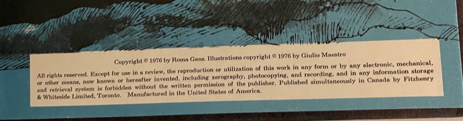 Caves by Roma Gans, Vintage 1976 First Edition Hardcover