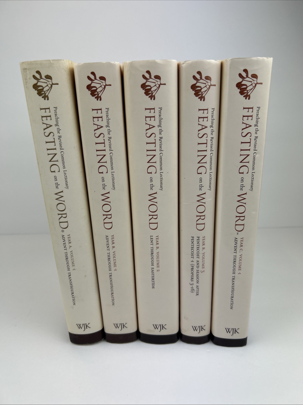 Lot of 5 Feasting on the Word Year Volumes 1-ABC 2-B 3-B By Bartlett & Taylor