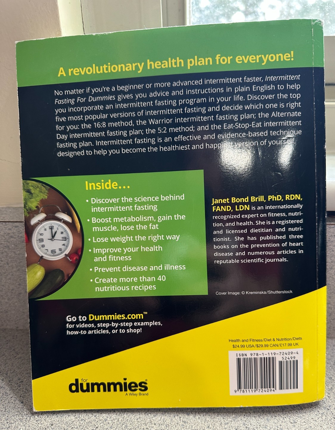 Intermittent Fasting For Dummies Paperback 2021 Janet Bond Brill